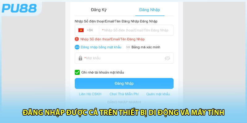 Đa dạng cách đăng nhập hiện đại thuận lợi trên hệ thống