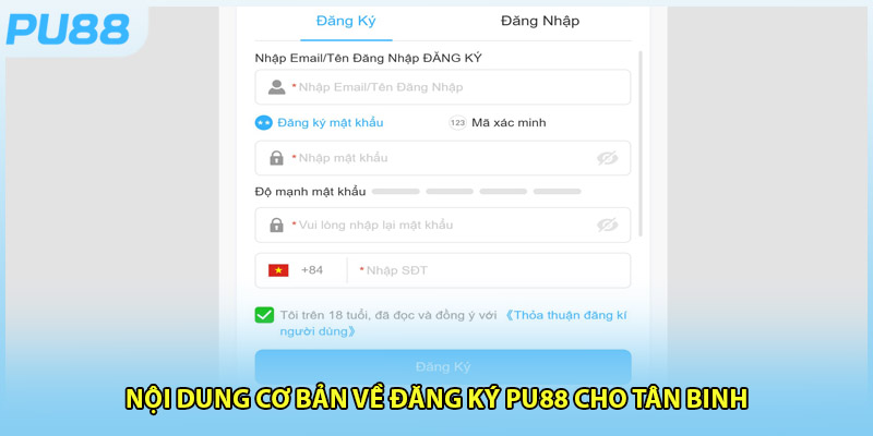 Giới thiệu nội dung cơ bản về cách đăng ký PU88 mới nhất